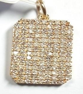 0.84 Cts Diamond 14Kt Yellow Gold Pendant