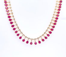 Load image into Gallery viewer, 1.05Ct Diamond &amp; 15.50Ct Ruby 14Kt Yellow Gold Necklace
