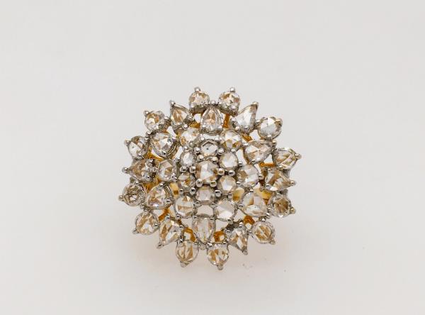 2.4 ct diamond elegant 18K yellow gold cocktail Ring