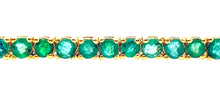 Load image into Gallery viewer, 12.6Ct Emerald 14K Yellow Gold Tennis Necklace
