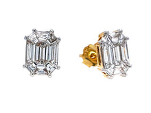 Load image into Gallery viewer, 0.94 Cts Pie Cut Diamond 14K Gold Stud Earring
