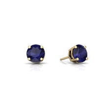 Load image into Gallery viewer, Sapphire Solitaire Stud Earring 14k Gold
