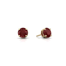 Load image into Gallery viewer, Ruby Solitaire Stud Earring 14k Gold
