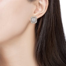 Load image into Gallery viewer, 0.55Ct Baguette Diamond 14K White Gold Earring
