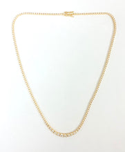 Load image into Gallery viewer, 5Ct Diamond 14K Yellow Gold Graduated Necklace
