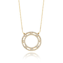 Load image into Gallery viewer, 0.53crt Diamond round pendant 14K Gold Necklace
