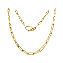 Load image into Gallery viewer, 14k Yellow Gold 2.5x7.5mm Paperclip Link Chain Necklace 16″-18″
