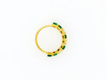 Load image into Gallery viewer, 0.60 carat Diamonds 1 carat emerald Ring in 14K Yellow Gold
