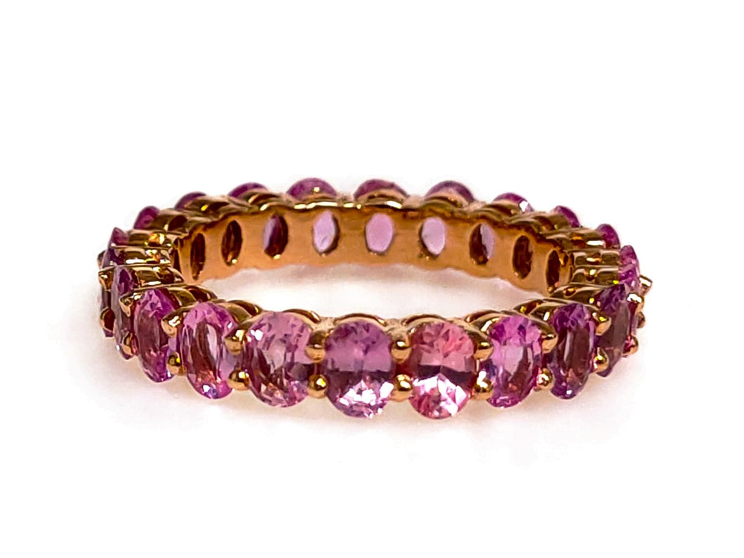 4.00 Ct pink sapphire Ring 14K Rose Gold