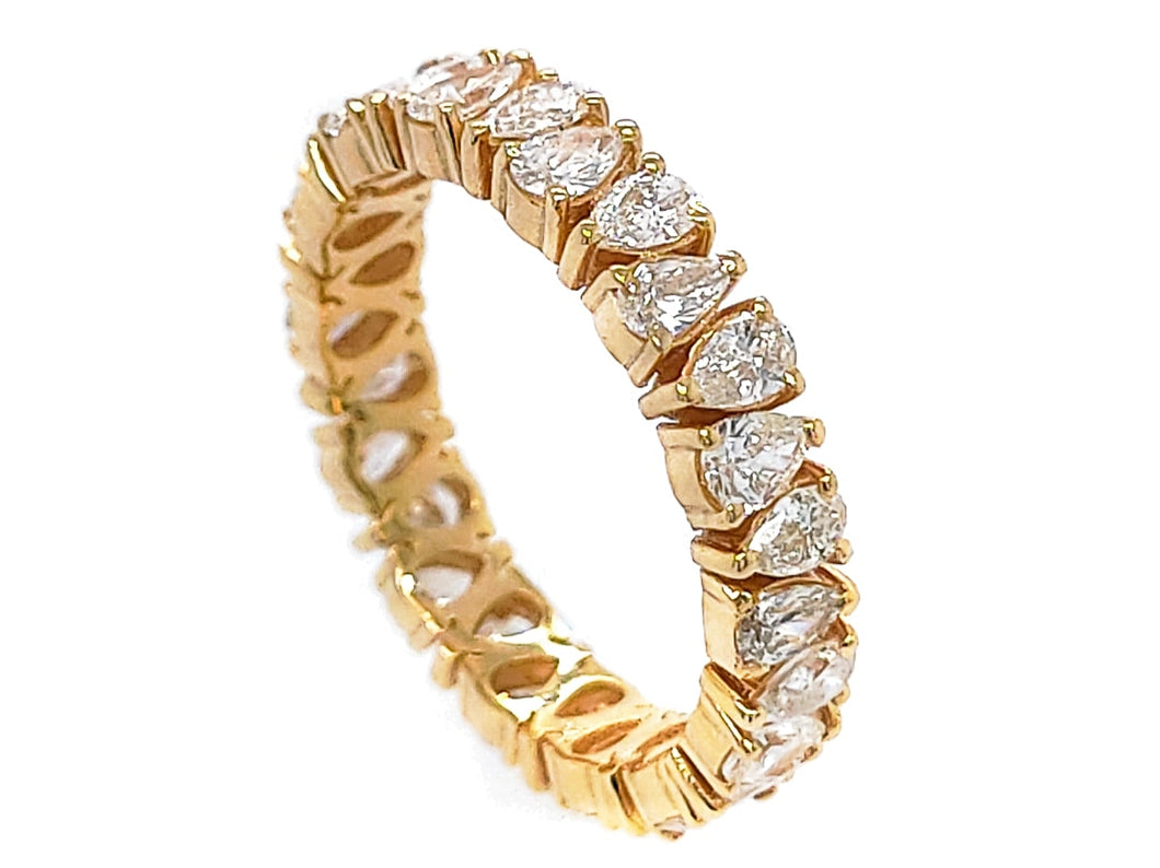 1.75 Ct Pear shaped Diamond Ring 14K Yellow Gold