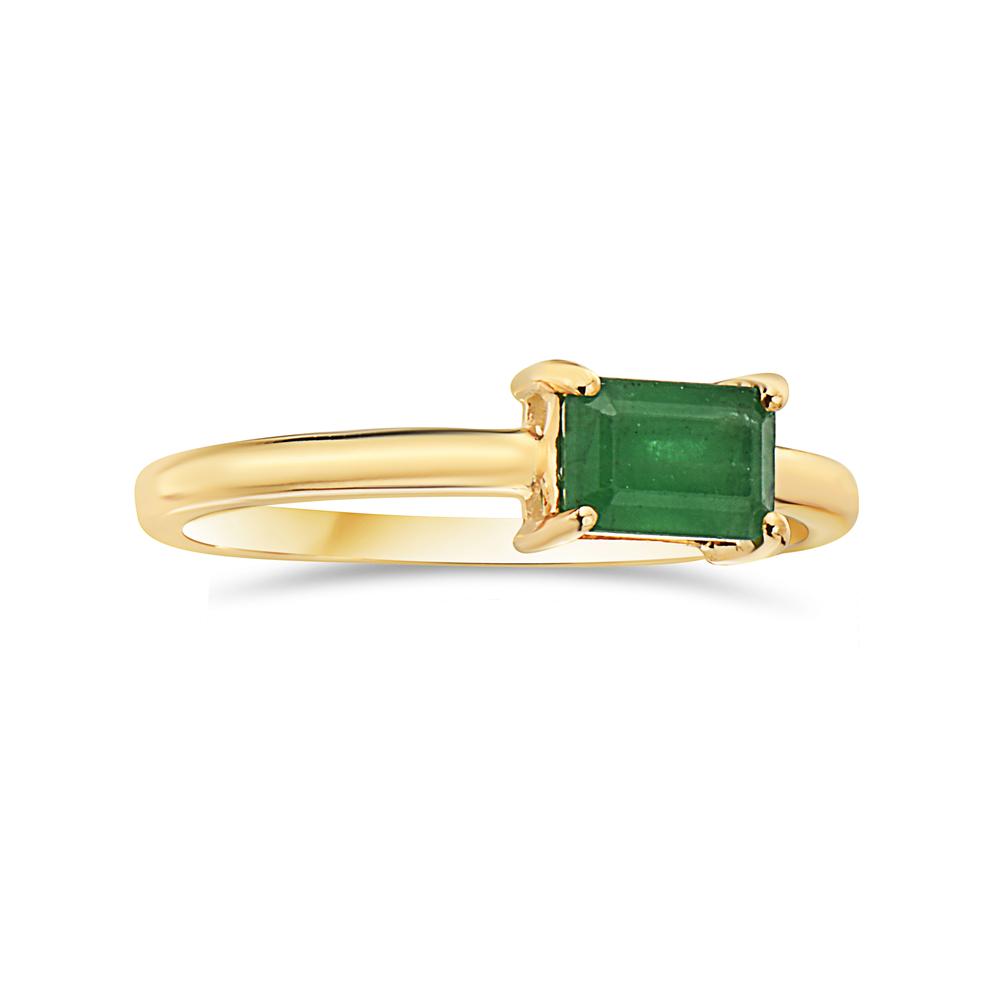 0.57 Ct. Tw. Emerald Single-Stone 14K Gold Ring