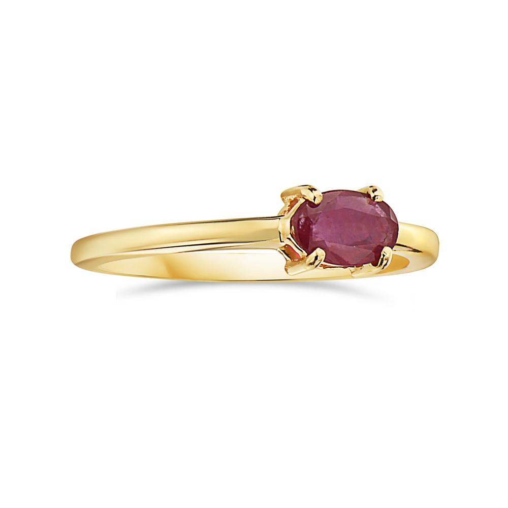 0.58 Ct. Tw. Ruby Single-Stone 14K Gold Ring