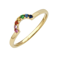 Load image into Gallery viewer, 0.13ct. tw. Multi Gemstones 14k Yellow Gold Ring

