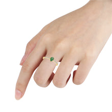 Load image into Gallery viewer, Diamond Pear Emerald Ring
