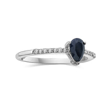 Load image into Gallery viewer, Pear Sapphire With Diamond Ring

