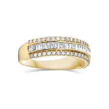 Load image into Gallery viewer, Baguette-Set 0.57ct. t.w. Diamond 14K Gold Band Ring
