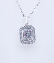 Load image into Gallery viewer, 0.49Ct Diamond 14K White Gold Emerald Cut Pendent
