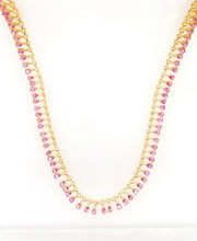 Load image into Gallery viewer, 0.97Ct Dimond 12Ct Pink Sapphire 14Kt Rose gold Necklace
