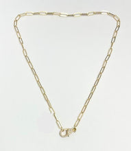Load image into Gallery viewer, 0.31Ct Diamond Lock With Clip Chain 14K Yellow Gold Necklace
