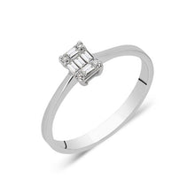 Load image into Gallery viewer, 0.07crt Emerald-cut Diamond 14k Gold Ring
