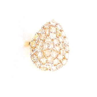1.7Ct Diamond 18K Yellow Gold Pear Shape Ring