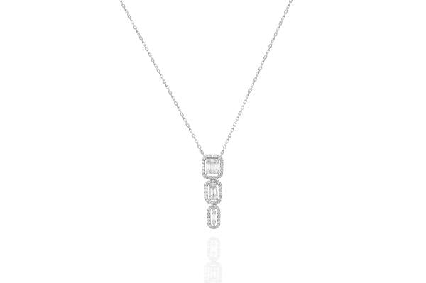 0.22crt Diamond 14k White Gold Necklace