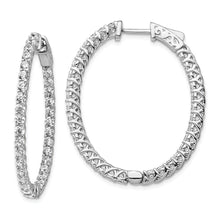 Load image into Gallery viewer, 2.60Ct Diamond 14K Gold Hoop 1&quot; Earring
